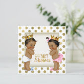 Etnisch geslacht onthult Baby shower Kaart (Staand voorkant)