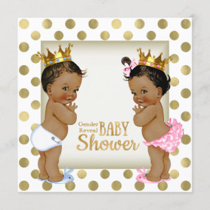 Etnisch geslacht onthult Baby shower Kaart