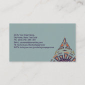 Etnisch handgetekend Ornament Visitekaartje (Achterkant)