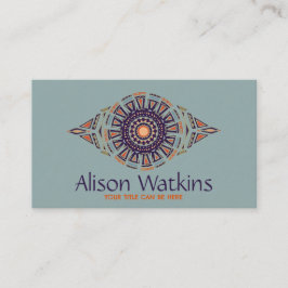 Etnisch handgetekend Ornament Visitekaartje