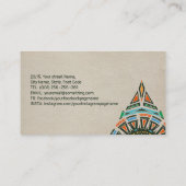 Etnisch handgetekend Ornament Visitekaartje (Achterkant)