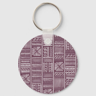 Etnisch handgetekend patroon: stijl sleutelhanger