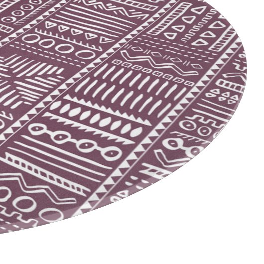 Etnisch handgetekend patroon:  stijl snijplank (Hoek)