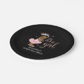 Etnisch Het is een Meisje Prinses Baby shower bord (Gekanteld)