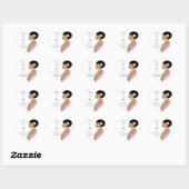 Etnisch Ik sta sterk tegen borstkanker Hart Sticker (Vel)