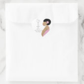 Etnisch Ik sta sterk tegen borstkanker Hart Sticker (Tas)
