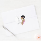 Etnisch Ik sta sterk tegen borstkanker Hart Sticker (Envelop)