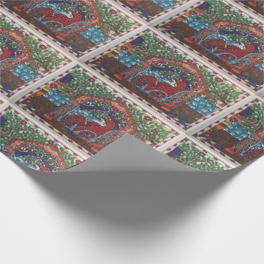 Etnisch Indiaas bruids inpakpapier (Hoek)