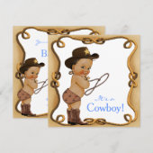 Etnisch klein cowboy Baby shower Kaart (Voorkant / Achterkant)