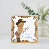 Etnisch klein cowboy Baby shower Kaart (Staand voorkant)