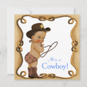 Etnisch klein cowboy Baby shower Kaart (Voorkant)