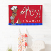 Etnisch klein zeilster nautisch Baby shower Spandoek (Insitu)