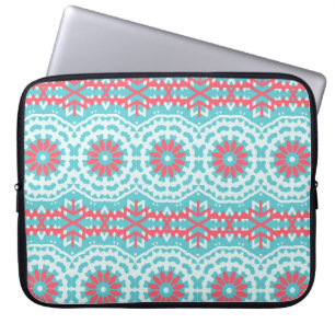  etnisch kleurrijk bohemisch patroon in helder laptop sleeve
