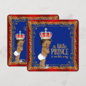 Etnisch Koninklijk Baby shower Kaart (Voorkant / Achterkant)