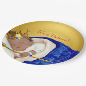 Etnisch Koninklijk Baby shower Papieren Bordje (Gekanteld)