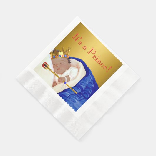 Etnisch Koninklijk Baby shower Servetten (Hoek)