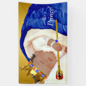 Etnisch Koninklijk Baby shower Spandoek (Verticaal)