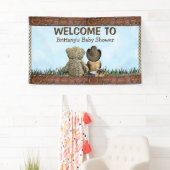 Etnisch land en Westerne Lil Cowboy Teddy Bear Spandoek (Insitu)