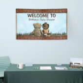 Etnisch land en Westerne Lil Cowboy Teddy Bear Spandoek (Beurs)