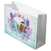 Etnisch meermin Baby shower Groot Cadeauzakje (Voorkant Gekanteld)