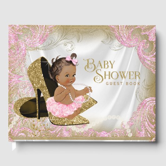 Etnisch Meisje Baby shower Gastenboek (Voorkant)