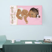 Etnisch Meisje Baby shower Spandoek (Beurs)