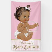Etnisch Meisje Baby shower Spandoek (Verticaal)