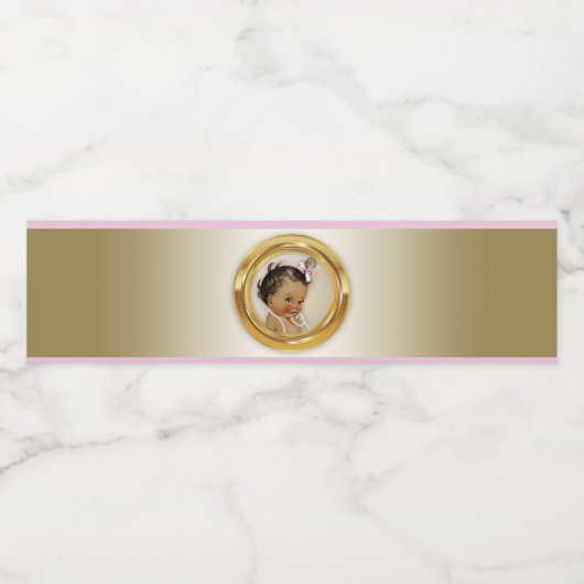 Etnisch Meisje Baby shower Waterflesetiketten Waterfles Etiket (Enkel label)