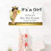 Etnisch Meisje Bijen Baby shower Spandoek (Insitu)