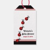 Etnisch meisje lieveheersbeestje Baby shower Cadeaulabel (Achterkant)