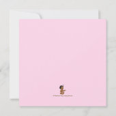 Etnisch Meisje Roze Gouden Parel Baby Borrel Kaart (Achterkant)