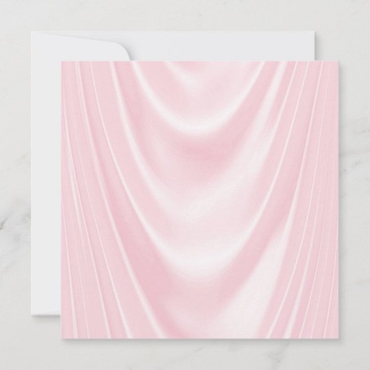 Etnisch Meisje Roze Grijs Satin Pearl Baby shower Kaart (Achterkant)