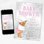 Etnisch Meisje Winter Wonderland Baby shower Kaart