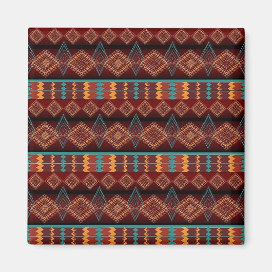 etnisch naadloos patroon magneet (Voorkant)