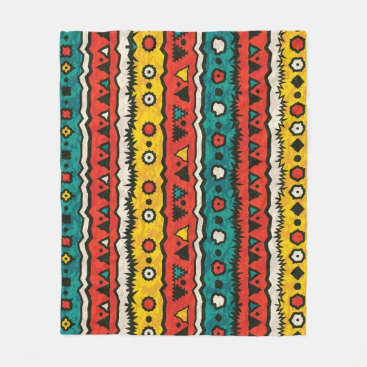 etnisch: naadloos traditioneel ontwerp. fleece deken (Voorkant)