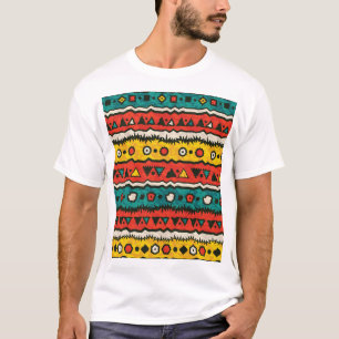 etnisch: naadloos traditioneel ontwerp. t-shirt