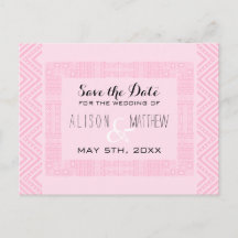 Etnisch Ontwerp Bruiloft Save the Date Briefkaart 