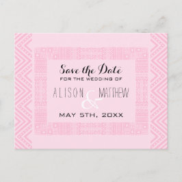 Etnisch Ontwerp Bruiloft Save the Date Briefkaart 