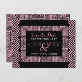 Etnisch Ontwerp Bruiloft Save the Date Briefkaart (Voorkant / Achterkant)