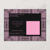 Etnisch Ontwerp Bruiloft Save the Date Briefkaart (Achterkant)