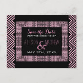 Etnisch Ontwerp Bruiloft Save the Date Briefkaart (Voorkant)