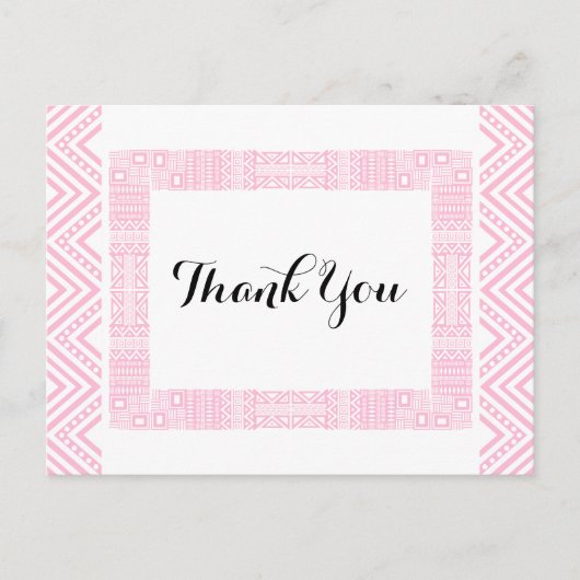 Etnisch Ontwerp Huwelijk Dank u Briefkaart 1 (Voorkant)