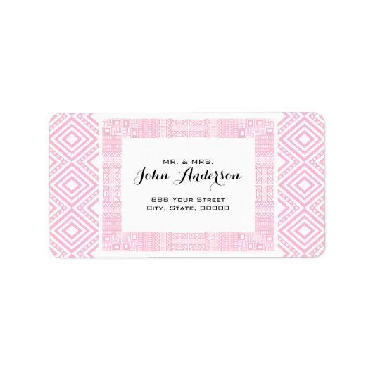 Etnisch ontwerp Retouradreslabels 1 Etiket (Voorkant)