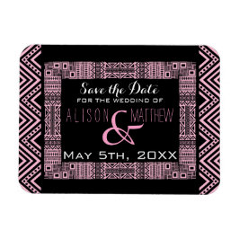 Etnisch ontwerp Weddenschap Save the Date Magnet 3 Magneet