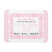 Etnisch Ontwerp Weddenschap Sparen de Datum Magnet Magneet (Horizontaal)