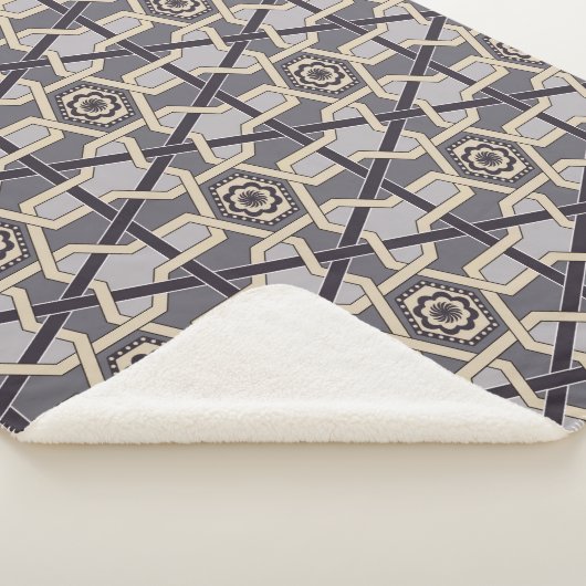 Etnisch Oosters Ornament Borduurpatroon Sherpa Deken (3/4)