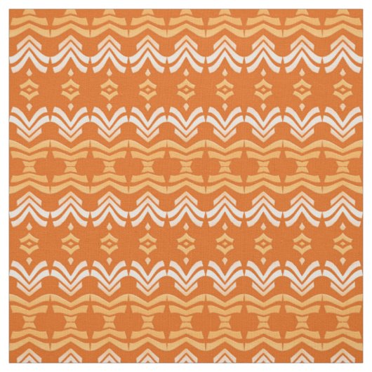 etnisch oranje patroon stof (Swatch)