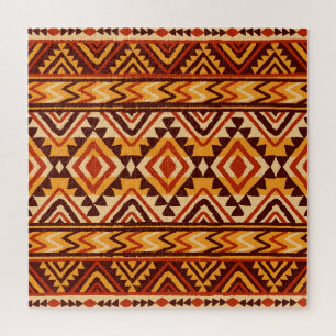 Etnisch Ornament Navajo:  naadloos Legpuzzel