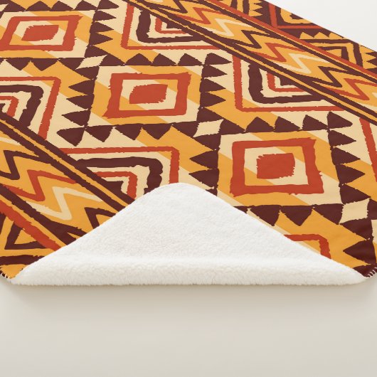 Etnisch Ornament Navajo:  naadloos Sherpa Deken (3/4)