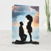 Etnisch Paar Zwangerschap Gefeliciteerd Spiritueel Kaart (Achterkant)